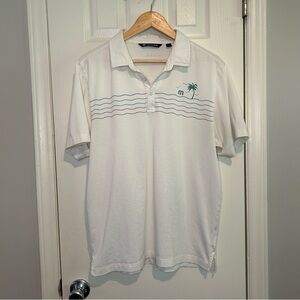 Travis Mathew Beach Golf Polo Shirt in White - Size Large